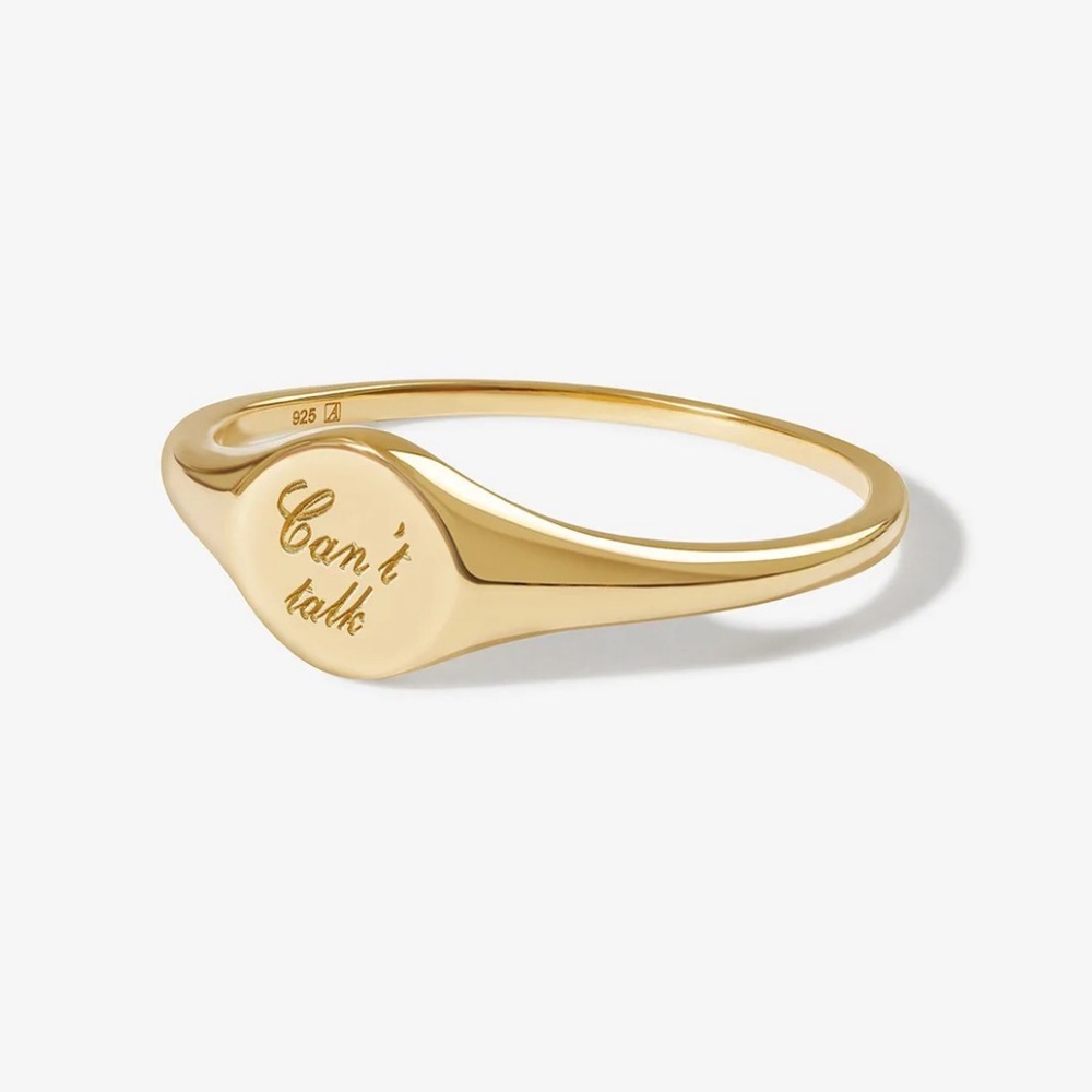 Adornmonde Perci mood ring
14 karat gold plated sterling silver, engraved sz7
